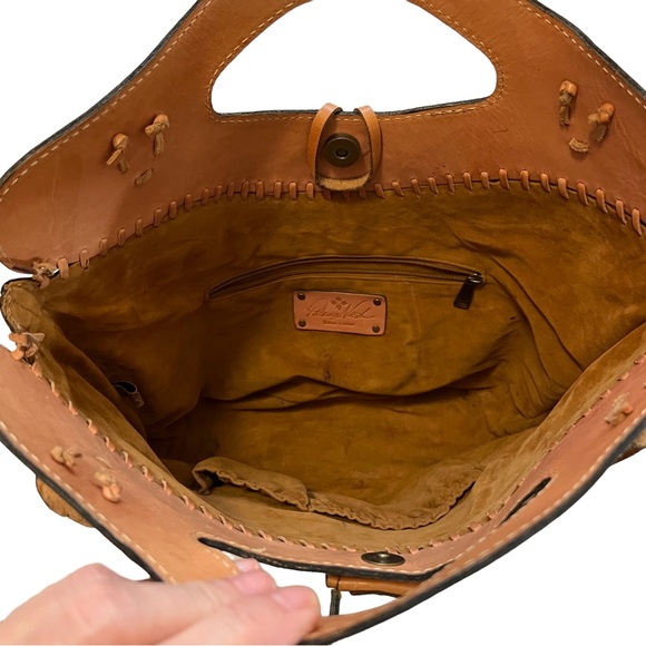 Patricia Nash Biadia Braided Flower Satchel Tan - Picture 8 of 16